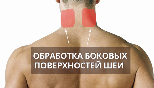 обработка шеи по бокам
